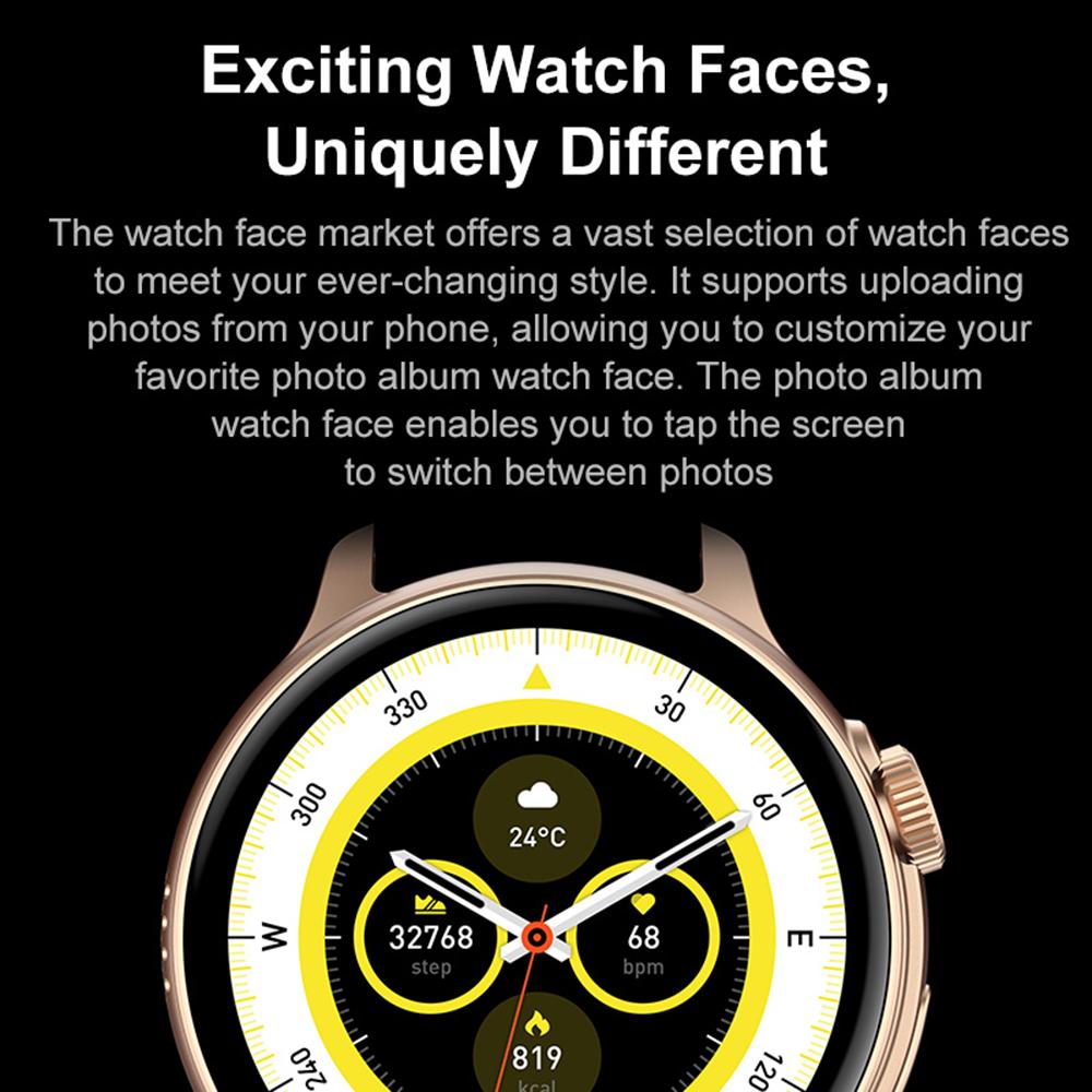 S58 AMOLED Round Screen Bluetooth-compatible Call Smart Watch Heart Rate Monitor Fitness Tracker