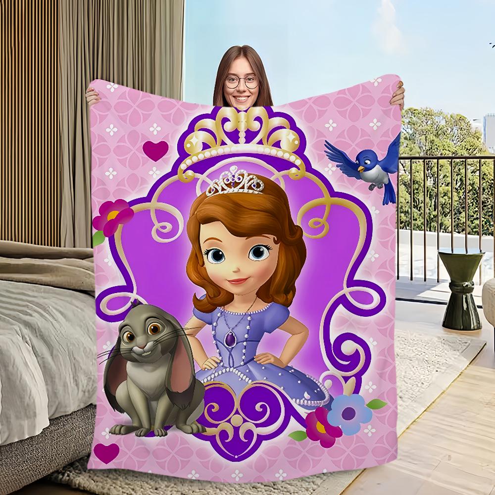 Süß die F-First Flanell S-Sofia Film warme Gemütlichkeit weiche Plüschdecke für Sofa Wohnzimmer Cartoon Zimmer Büro Schlafzimmer Reise Geschenk