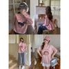 Maxi Chubby plus Size Print round Neck Long Sleeves Sweatshirt Women's Autumn Plus Size Ladies Loose Slim Looking Casual Hooded Top