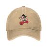 Astroboy Astro Boy Czapka z daszkiem Dżinsowa Vintage Zniszczona Snapback dla Unisex Kobiet Outdoor Wszystkie Pory Roku Podróżna Dopasowana Czapka Kapelusz