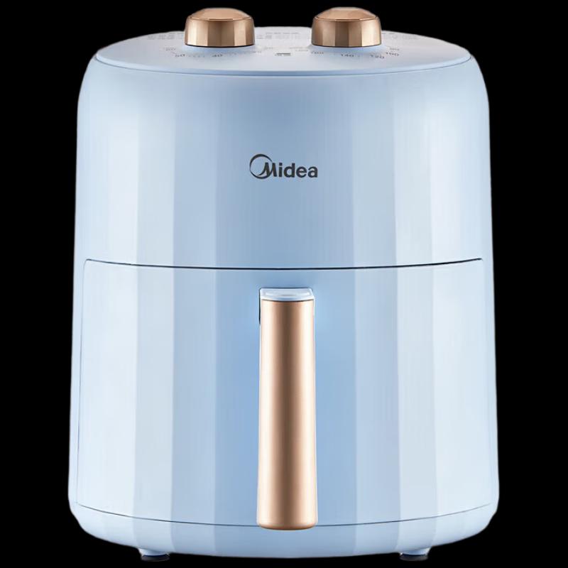 Midea 4.7L Oil-Free Air Fryer with Dual Knobs CN plug (adapter included)