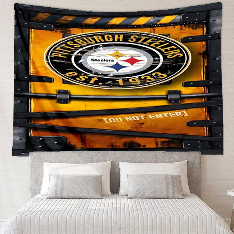 Pittsburgh Steelers Logo Tapestry Hanging for Bedroom,Livingroom, Playroom,Decor Art Room Wall Tapestry Holiday and Birthday Gifts