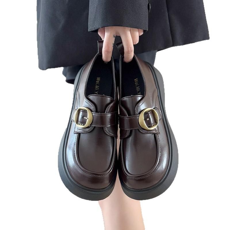 British style platform loafers women's 2025 spring and summer new thick heel retro fashion small Mary Jane small leather shoes
