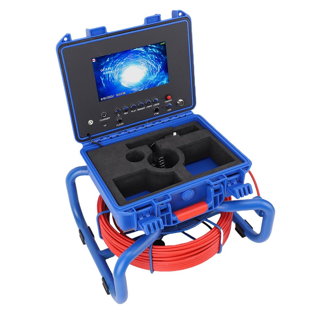 Self Leveling Sewer Camera with 512Hz Transmitter Pipe Inspection Camera DVR Recorder IP68 30M Industrial Pipeline