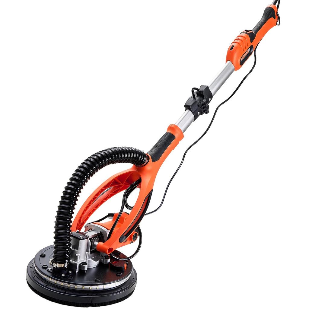 Drywall Sander, 850W Electric Drywall Sander, Popcorn Ceiling Removal Tool with 5 Variable Speed 800-1700 RPM, Double-Deck LED Light, Foldable &
