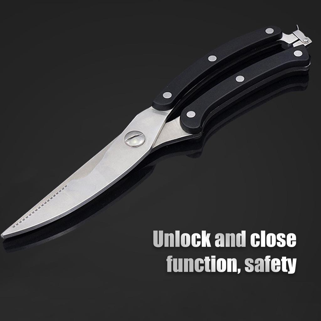 Kitchen Shears Sharp Safe Ergonomic Design Stainless Steel Multifunctional Scissors for Chicken Poultry Fish