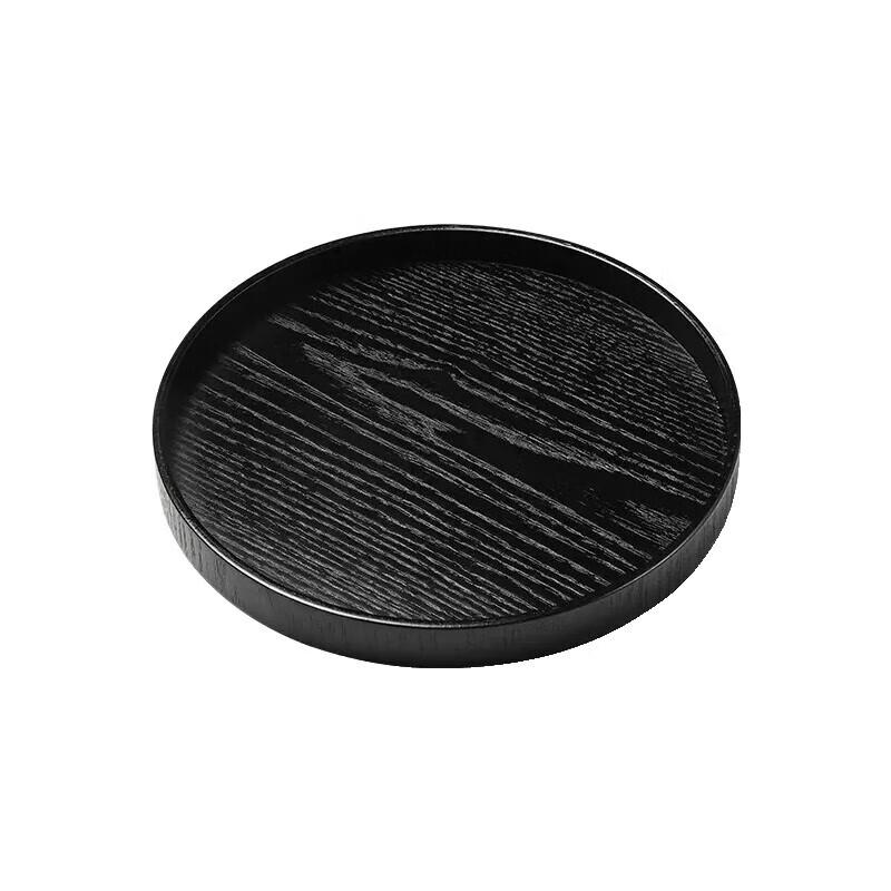 Japanese Style Black Round Serving Tray