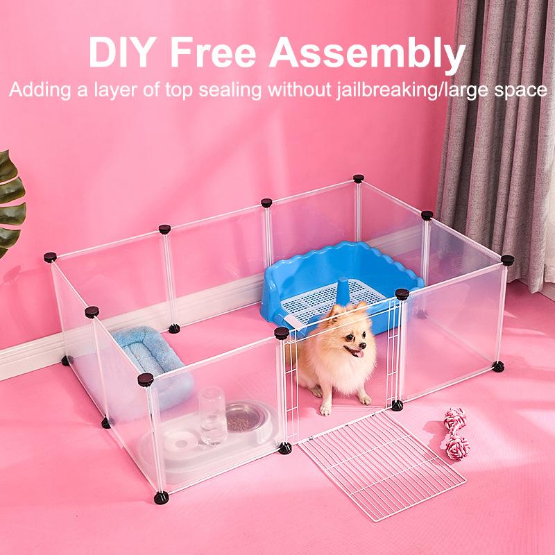Playpen Diy Small Pet Freely Combined Foldable Dog Cage Yard Fence Durable Pet Playpen Puppy Kitten Exercise Training Playpen