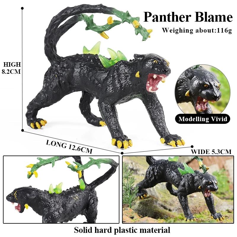 Oenux African Wild Animals Simulation Savage Cheetah Snow Leopard Jaguar Action Figure Figurines PVC Model Educational Kid Toys