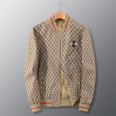 Herrenjacke Frühling und Herbst Trend Slim-fit Bestickte Baseballkragenjacke Mittelalterlich und Jung Lässig Bedrucktes Oberteil Herren