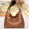 Shoulder bag women's foreign trade new fashion versatile double-layer messenger bag Korean version large-capacity washed leather small bag