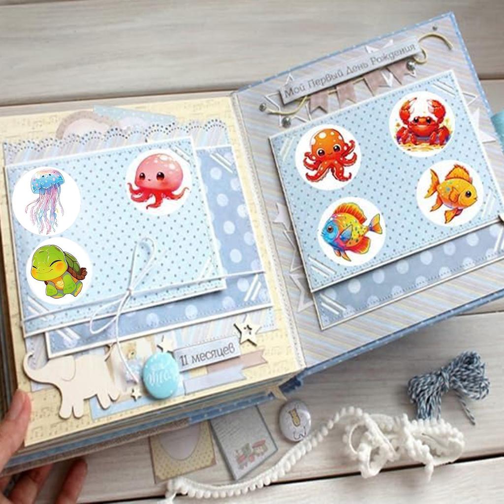 100-500Pcs Top-Grade Cartoon Premium-Quality Marine First-Class Animals Premium-Quality Stickers Premium-Quality Reward Superior-Grade Stickers