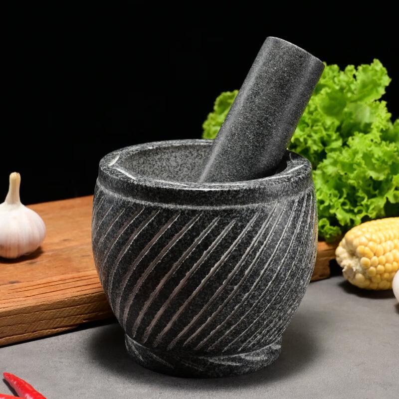 LISM Natural Stone Mortar and Pestle