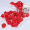 100 Stück Künstliche Rosenköpfe Dunkelrot 3,5 cm für Hochzeitsfeier Babyparty Heimdekoration Künstliche Rosen DIY Künstliche Rosen