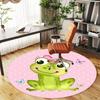 1pc Frog Butterfly Round Chair Mat Area Rug - Non-Slip, Floor Mat for Office, Bedroom, and Indoor Decor C1125504