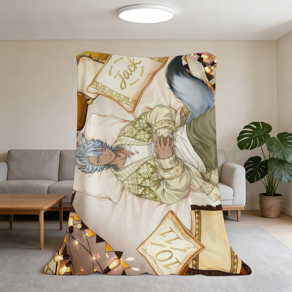 

Blanket Super Warm Comfortable Plush Anime Throw Blanket Child Game Home Sofa T-Twisted-Wonderland Bedroom Gift 75x90cm