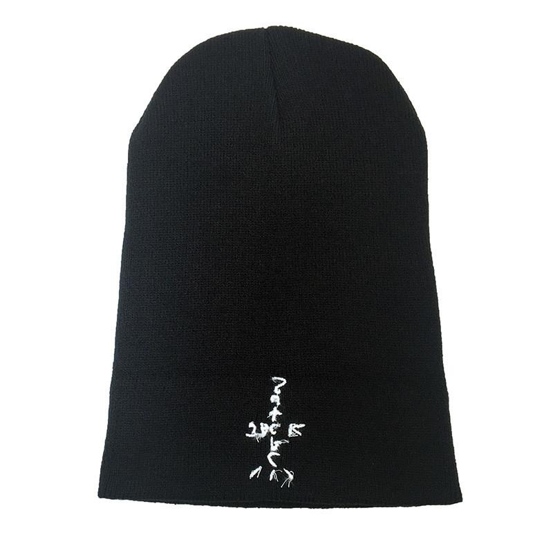 Travis Scott Cactus Jack Knit Hat With Embroidered Letter Pattern For Winter Warmth