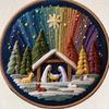 Religious Art Embroidery Bundles Includes Hoop Thread Tool Fabric for Christmas Craft Creative Sewing Projects