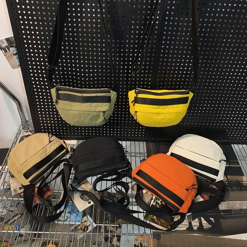 New solid color casual nylon oblique span women's simple large-capacity sports travel backpack storage duffel bag