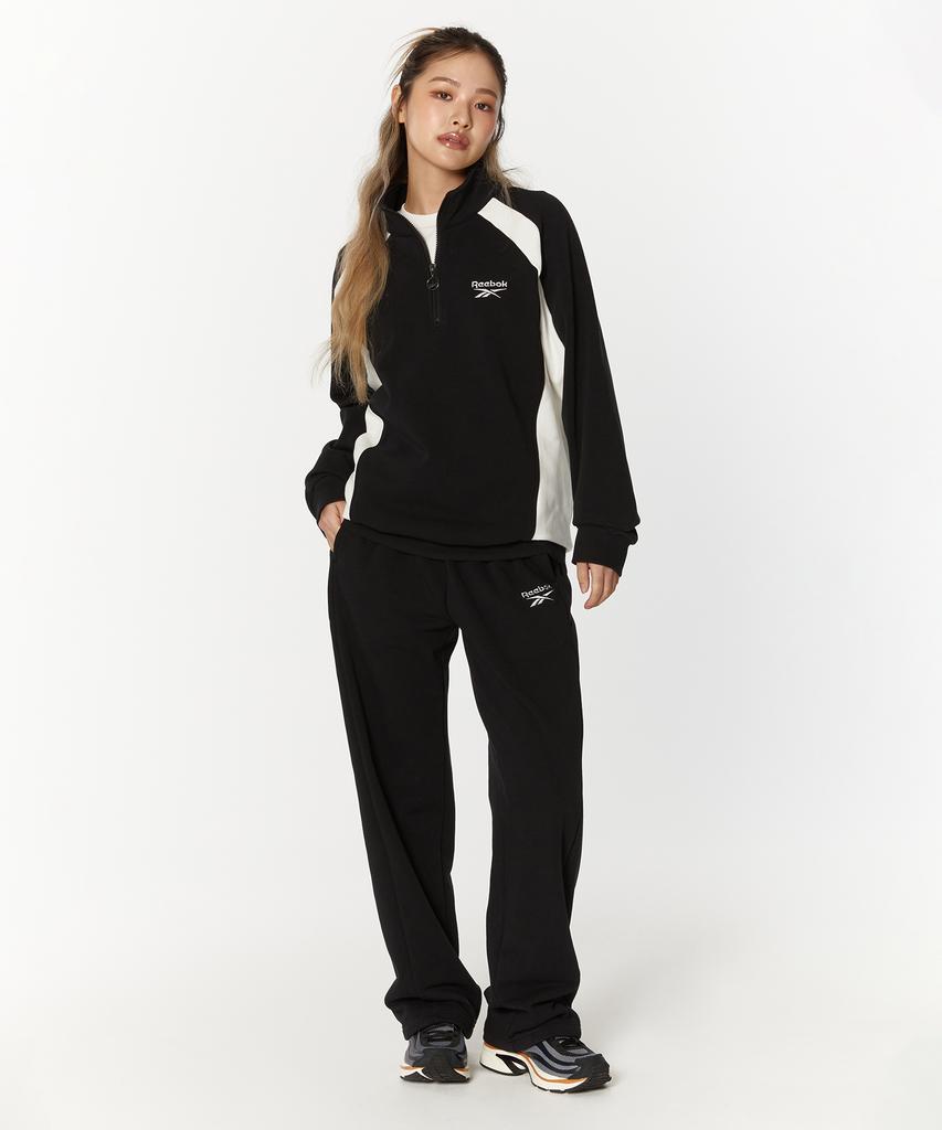 Reebok Half Zip Warm-Up Sweatshirt - Black
