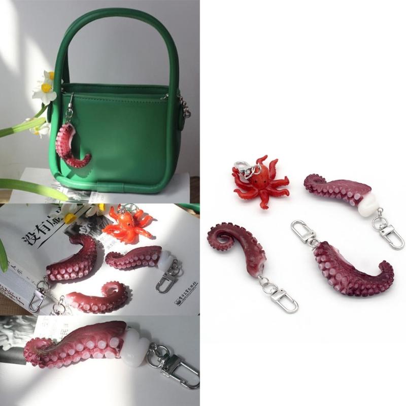 Creative Octopus and Squid Claw Key Chain Multifunctional Keychain Bag Pendant Accessory for Keys and Phone Decoration