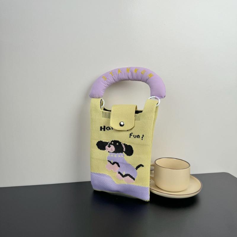 

Премиальная вязаная сумка, увеличенная версия мультяшной сумки-мессенджера, персонализированная универсальная модная вязаная сумка, сумка большой вместимости 15*23CM