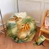 1PC Rabbit Carrots Garden Scene Automatic Umbrella - Suitable Travel Outdoor Portable Umbrella Birthday Gift Daily Essentials