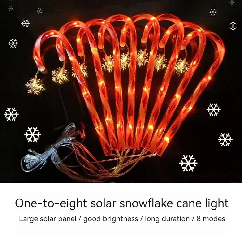 5PCS Solar Pathway Lights Outdoor Christmas Decorations Christmas Candy Garden Lights for Outdoor Garden Balcony Lawn Decoration