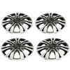 4Pcs Hub Cap Black Silver Easy Installation Protective Wheel Hub Cap Cover for Cars Trucks Vans 13 Inches Steel Wheel