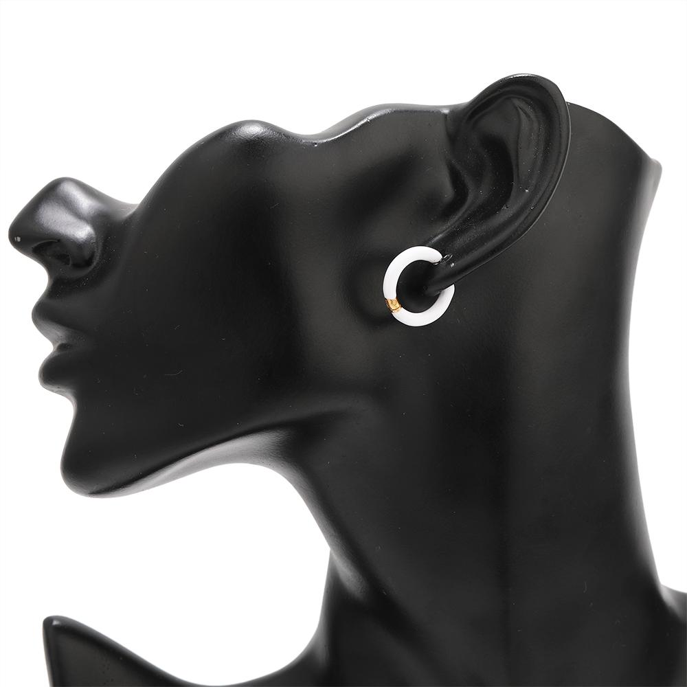 1 Pair Stainless Steel Candy Color Enamel Hoop Earrings Women Kids Earrings Gifts Fashion Children Jewelry Huggie Wholesale