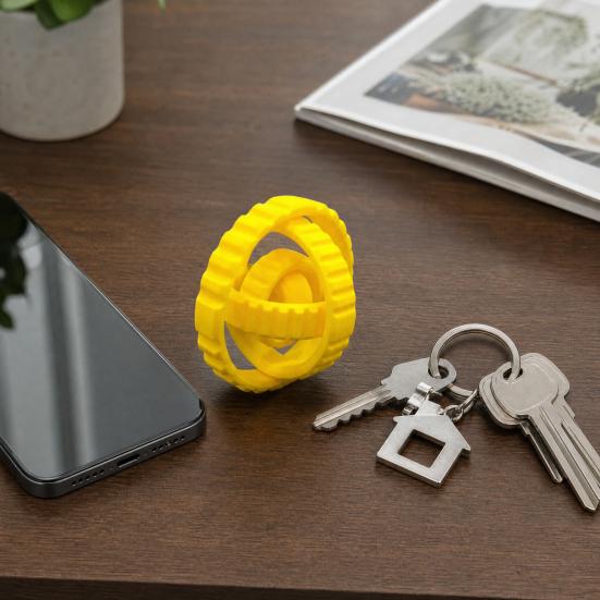 3D Printed Spinning Gear Fidget Toy, Stress Relief Rotating Gear Ring Sensory Toy, Spinning Gear Decompression Desk Toy for Kids Adults