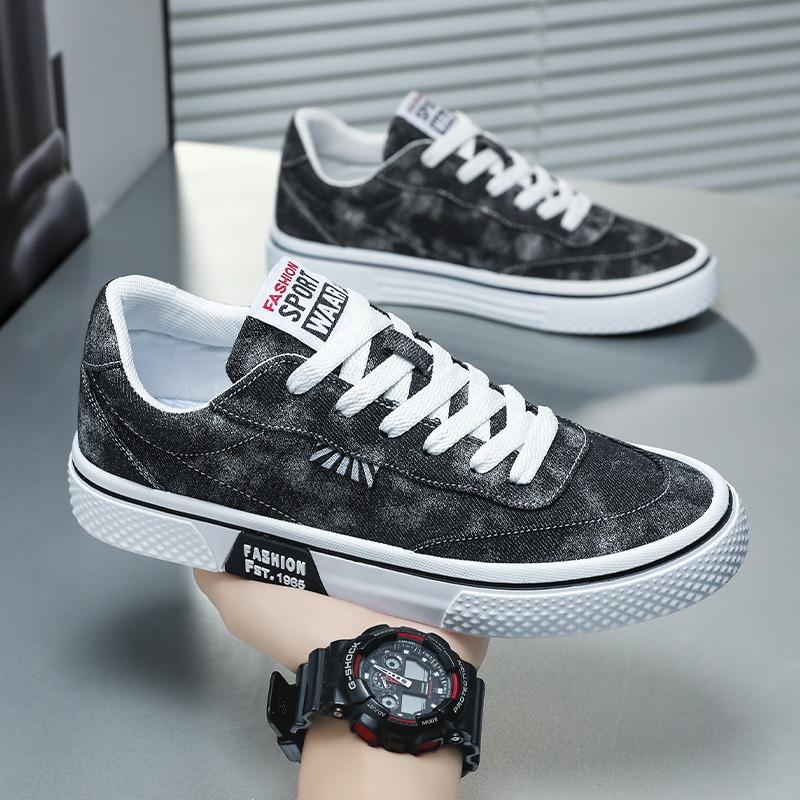 Less trendy canvas shoes men's new versatile men's casual sports fashion low-top board shoes