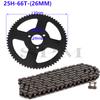 25H Kette Kettenblatt 144/158 Glieder 25H 62/64/66/68/72/74/76 26mm Hinteres Kettenblatt Geeignet für Minimotorrad 47cc 49cc