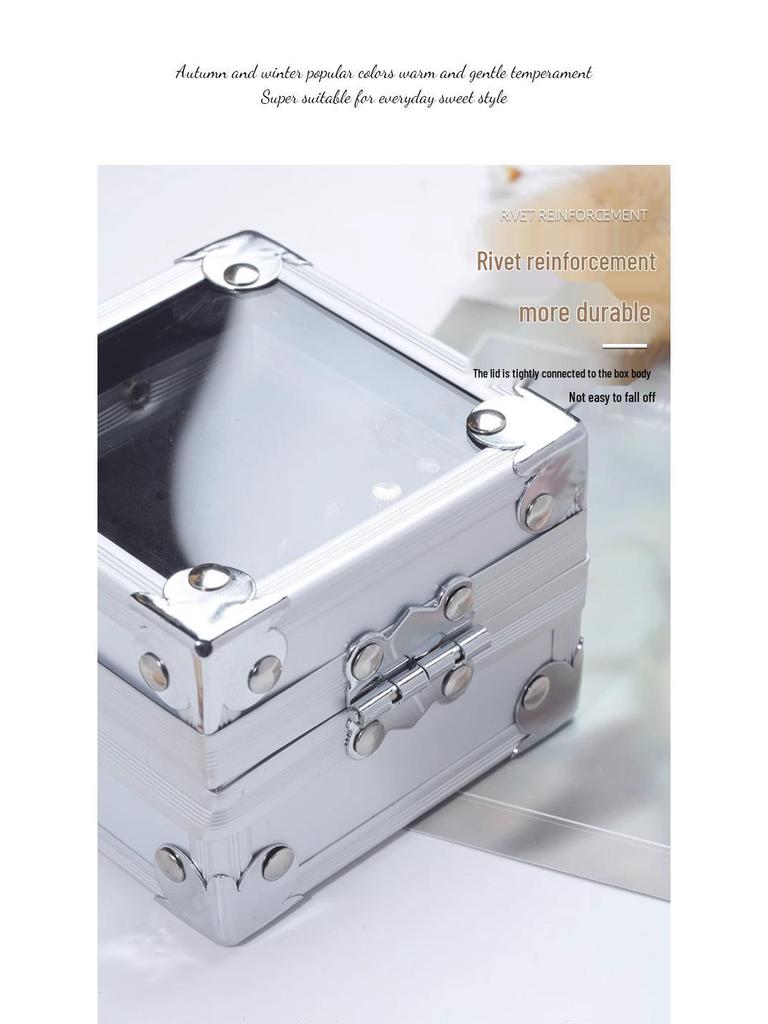 Multi-Hole Grinding Head Storage Box with Transparent Lids for Power Tool Accessories