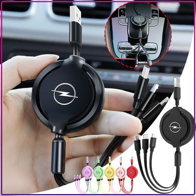 Car Accessories 3 In 1 Micro Cable Multi Charger For Opel Astra H G J Insignia Mokka Zafira Corsa Vectra B C D