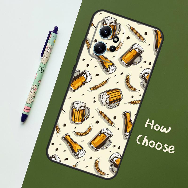 Alcohol Beers Drink Beer Case For Xiaomi Redmi Note 14 9 10 11 12 13 Pro 12S Cover For Redmi 15 13C 12C 10C 14C 15C
