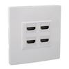 HD Wall Plate 4K 60HZ Female to Female 4 Ports HD Multimedia Interface Wall Panel for Computers TVs