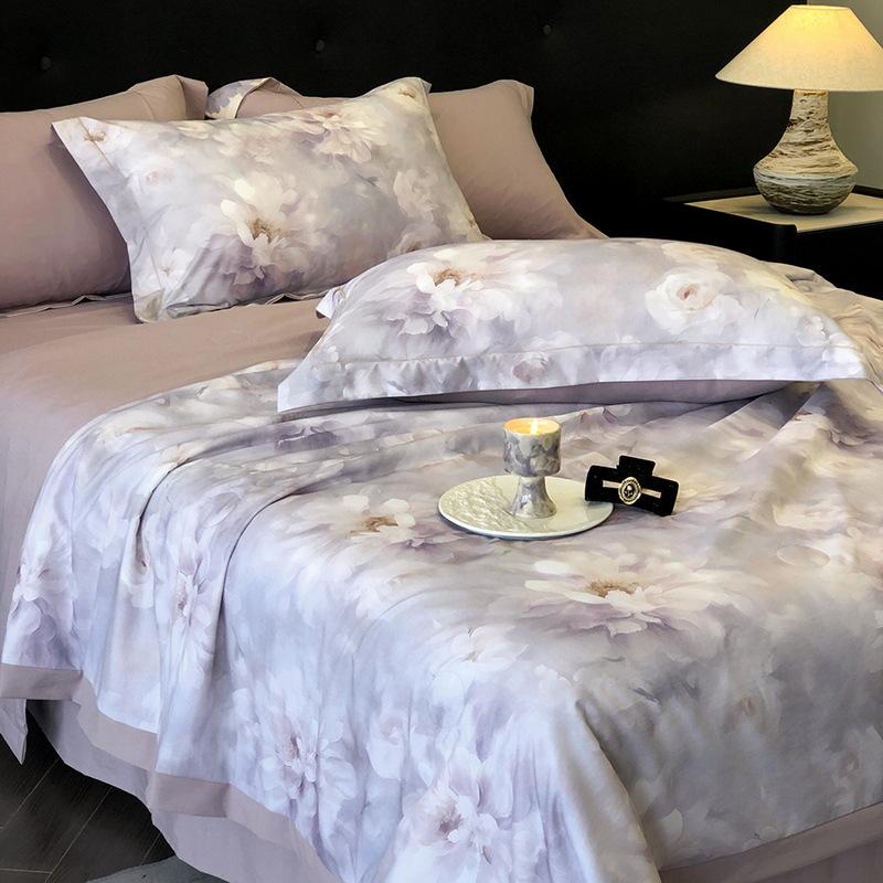 

Набор летних одеял из ледяного шелка, 4 предмета, с простынями и наволочками, стираное летнее шифоновое одеяло с охлаждающим эффектом для кондиционированного воздуха 150x200cm 4pcs set