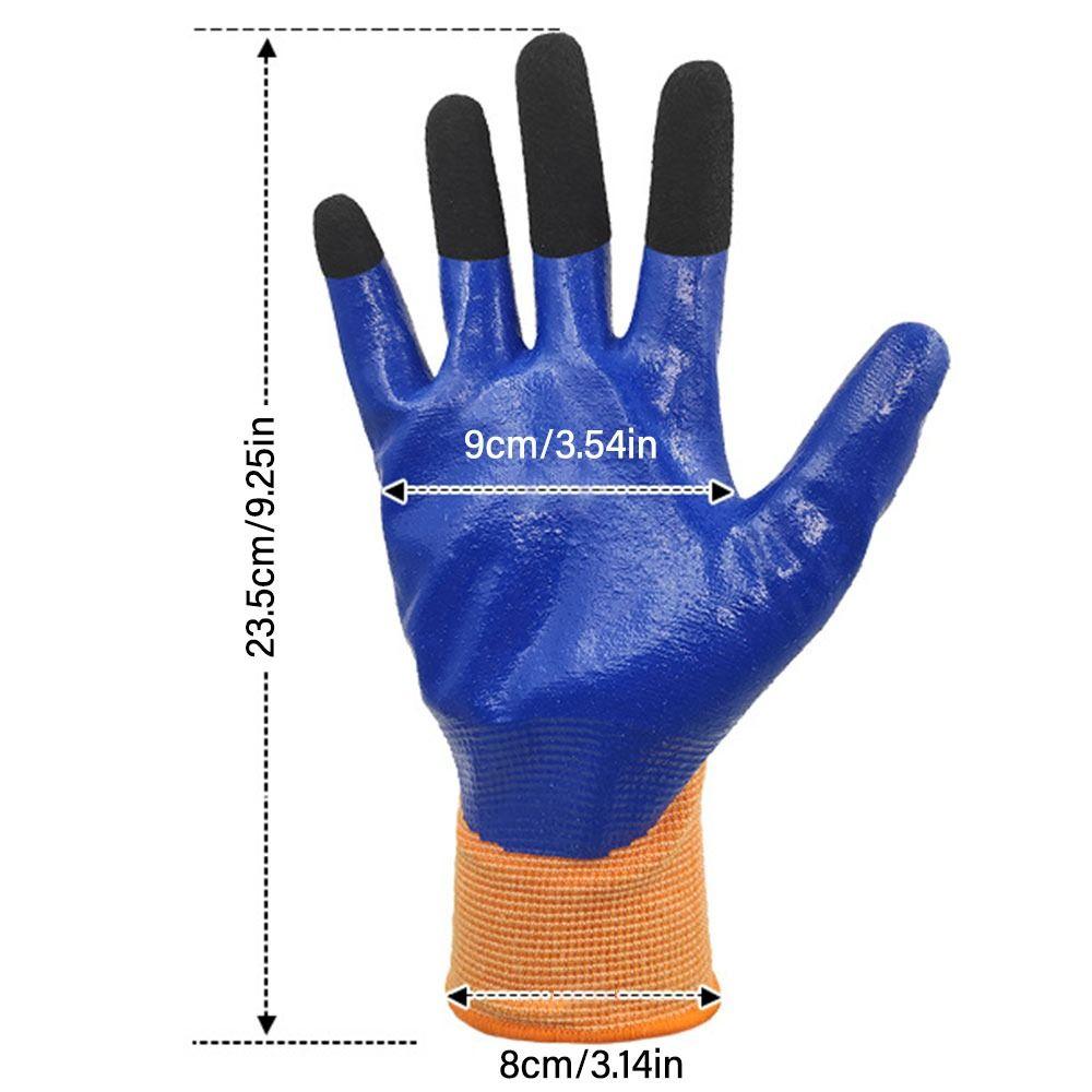 Blue&Orange Electrician Insulating Gloves High Elasticity Work Safe Gloves  Electrical