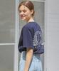 NONLOCAL Silhouette Back Point T-Shirt - Navy