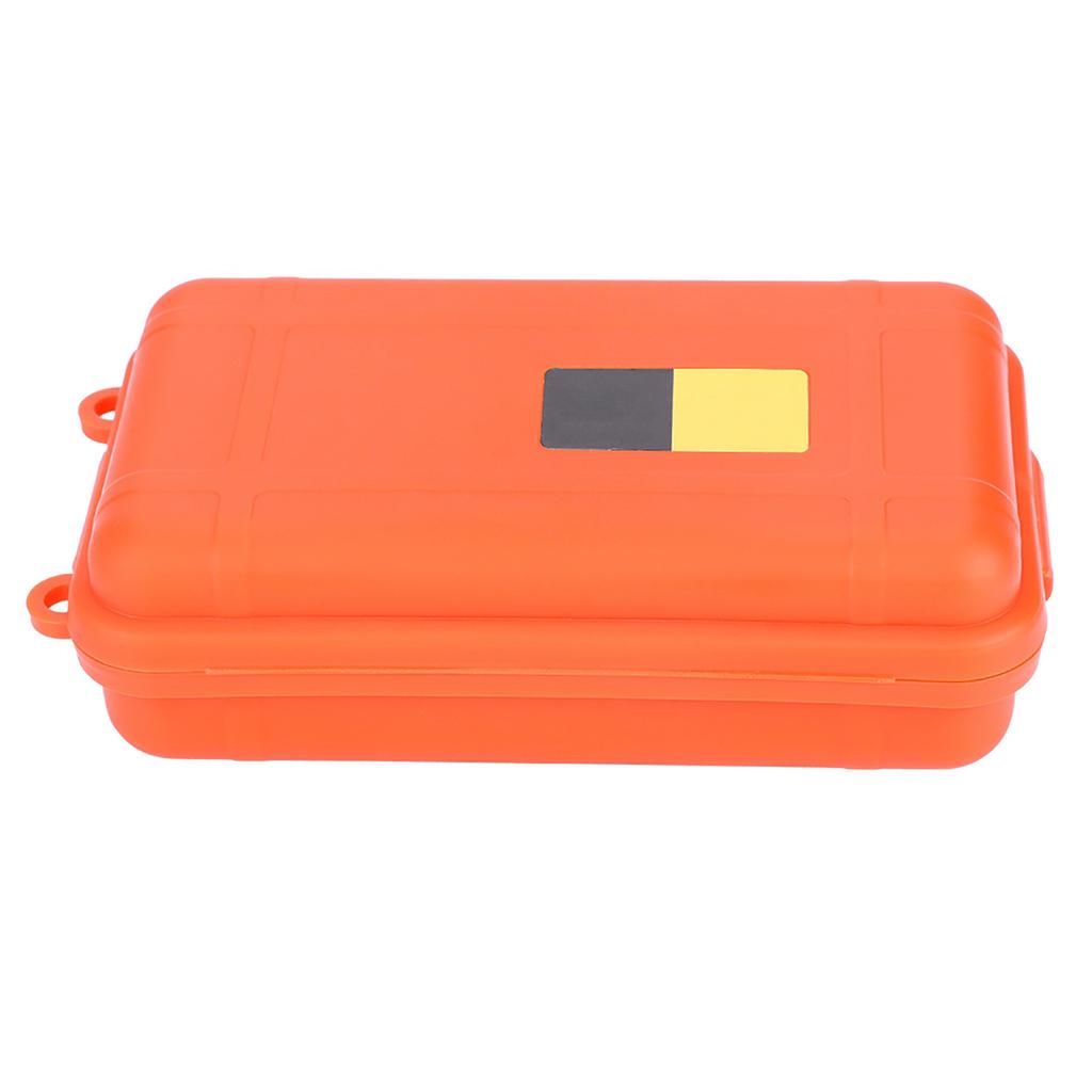 EDC Outdoor Survival Waterproof Equipment Sealed Box Dustproof Pressure Proof (Orange Big)