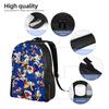 Sonices the H-Hedgehogs Backpack  Travel Backpacks Male Streetwear School Bags Colorful Print Rucksack