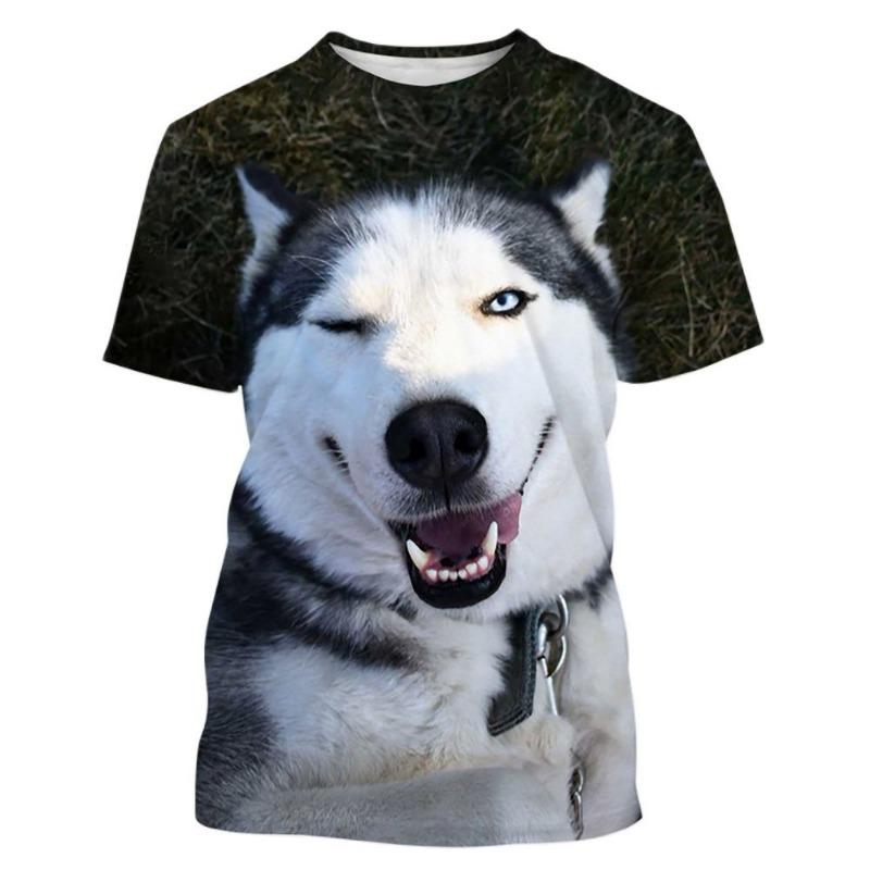 

Funny Pet Dog Husky Animal 3D Print T-Shirts Men Women Casual Fashion Oversized Short Sleeve T Shirt Male Tees Tops Man Clothing L