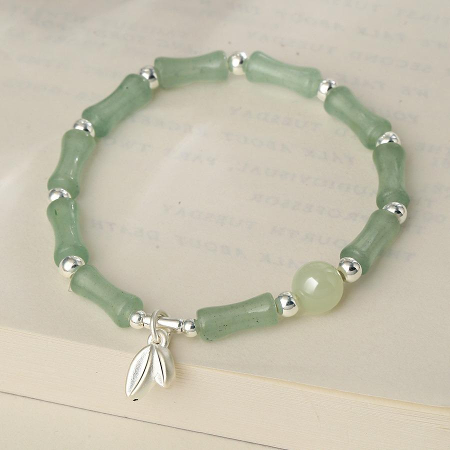 Elegant Bamboo Joint Beaded Bracelet – Fade-Resistant, Ancient Style for Women's Summer Wear
