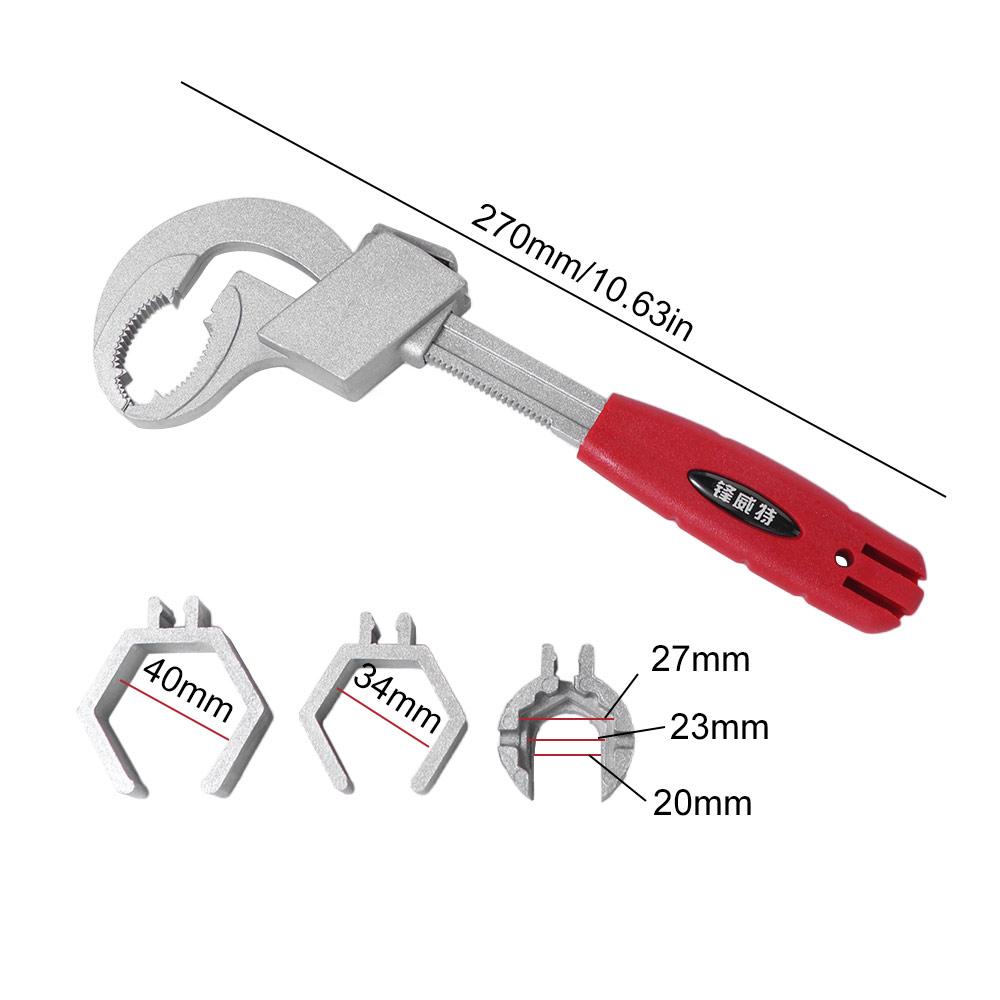 Self-Adjusting Bathroom Wrench Double-ended Sink Plumbers Wrench Adjustable Faucet Wrench Kitchen