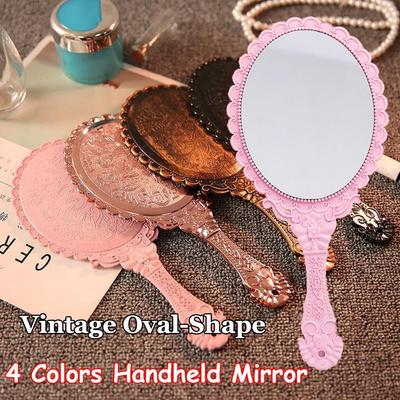 New Hot Standing Makeup Makeup Mirrors Vintage Handheld Mirror Vanity Mirror Oval-Shape