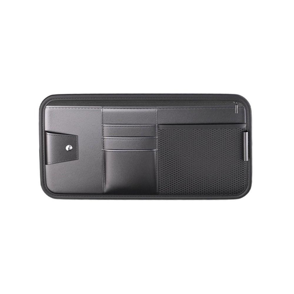 Mesh Car Sun Visor Organizer Large Capacity Cards Holder Hanging Sunglasses Clip  Car Accessorie