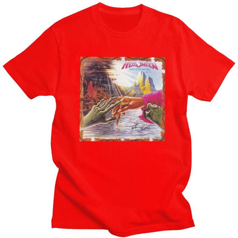 

Custom Helloween Keeper Of The Seven Keys Part Tshirts for Men Short Sleeves Leisure T Shirt Slim Fit Pure Cotton Tees Gift S