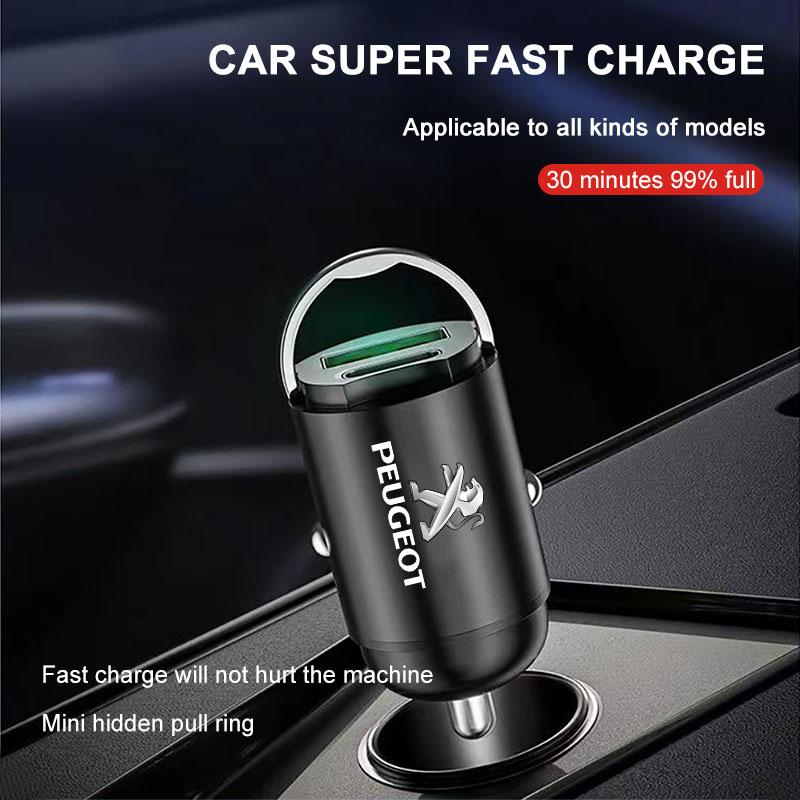Micro Car Quick Charger Vehicle Cigarette Lighter Convert Plug Car Accessories For Peugeot 308 408 508 RCZ 208 3008 2008 206 207 108 406 407 408 206