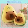 Entzückendes Avocado-Capybara-Stofftier Weiches Kuschelpuppen-Kissen Für Kinder Geschenke